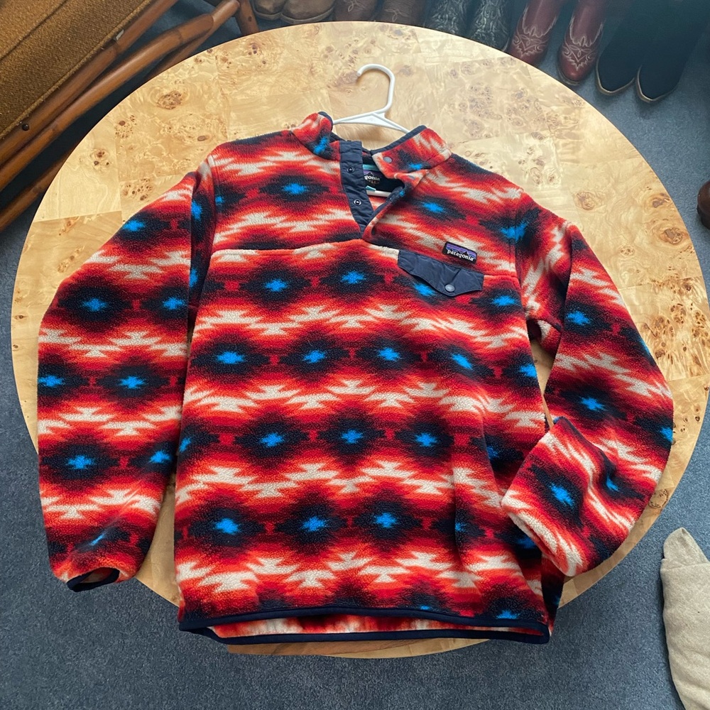 Patagonia Red Aztec Pullover